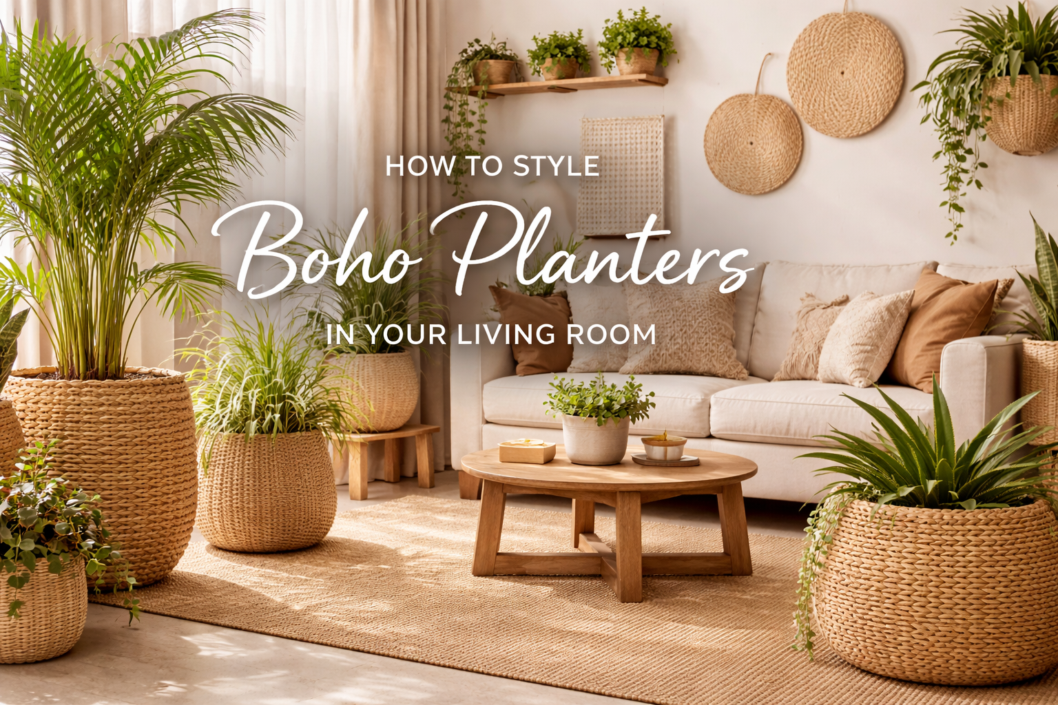 How to Style Boho Planters in Your Living Room