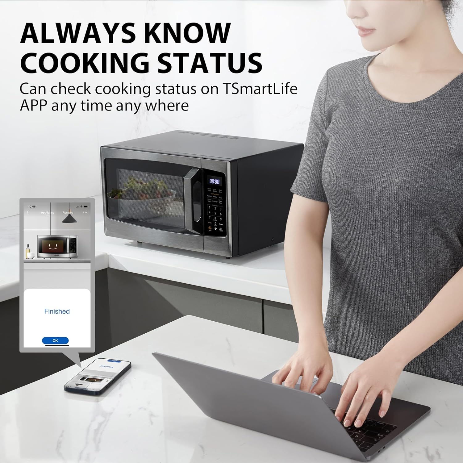 TOSHIBA 4-in-1 ML-EC42P(SS) Countertop Microwave Oven, Smart Sensor, Convection, Air Fryer Combo, Mute Function, Position Memory 13.6" Turntable, 1.5 Cu Ft, 1000W, Silver mysite