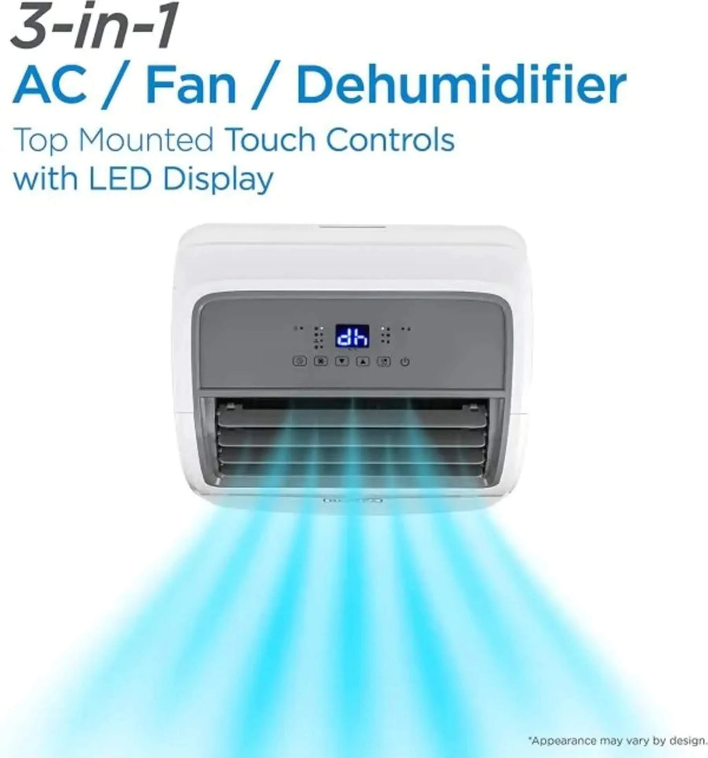 BLACK+DECKER Air Conditioner, 14,000 BTU Air Conditioner Portable for Room up to 700 Sq. Ft. with Remote Control, White pinegardens