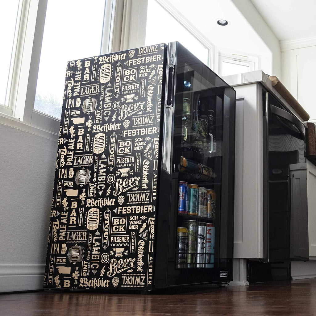 Beverage Refrigerator Cooler | 126 Cans Free Standing with Right Hinge Glass Door | Mini Fridge Beverage Organizer Perfect For Beer, Wine, Soda, And Cooler Drinks mysite