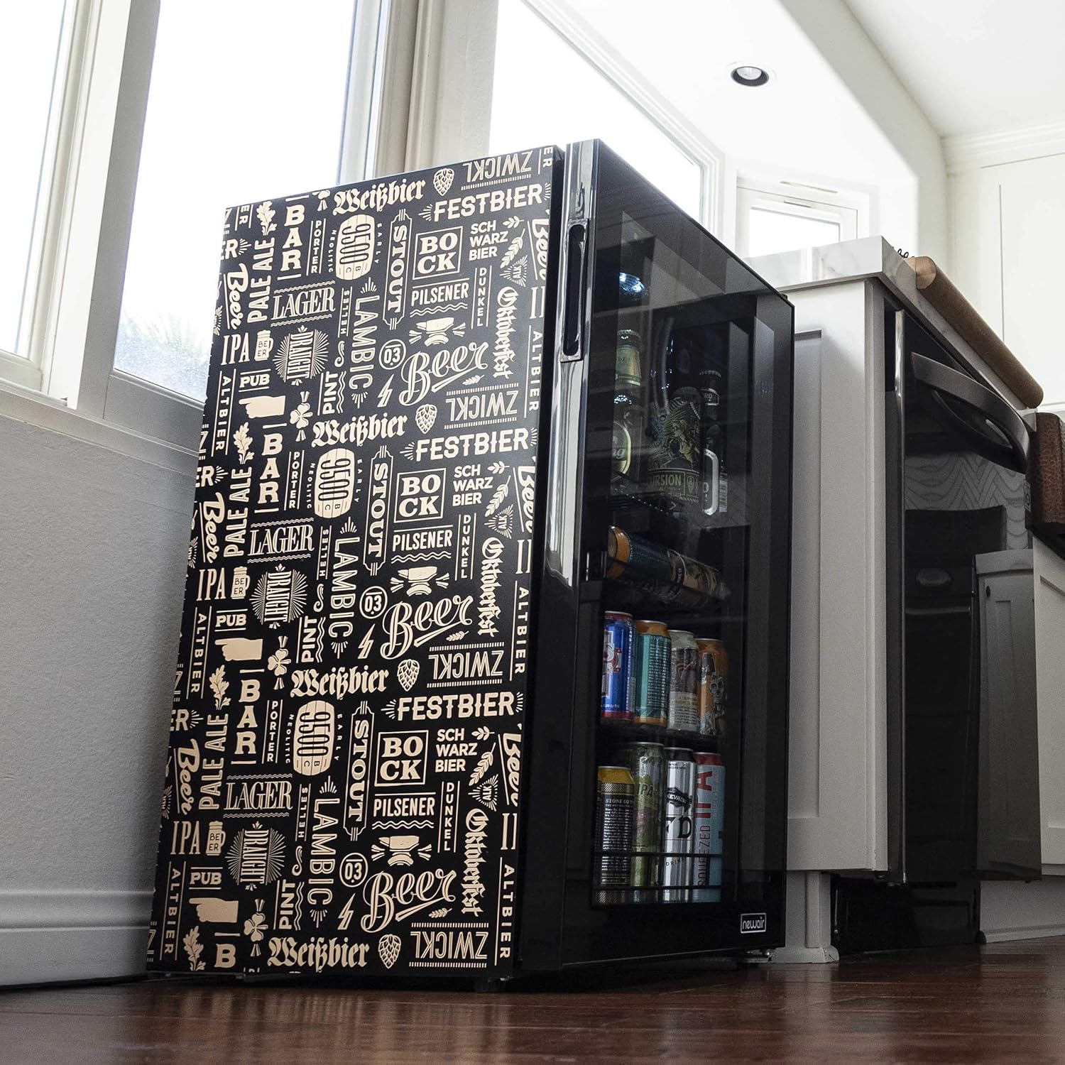 Beverage Refrigerator Cooler | 126 Cans Free Standing with Right Hinge Glass Door | Mini Fridge Beverage Organizer Perfect For Beer, Wine, Soda, And Cooler Drinks mysite