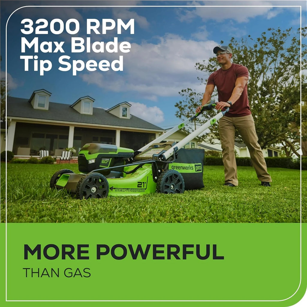 Greenworks 60V 21” Cordless Lawn Mower pinegardens