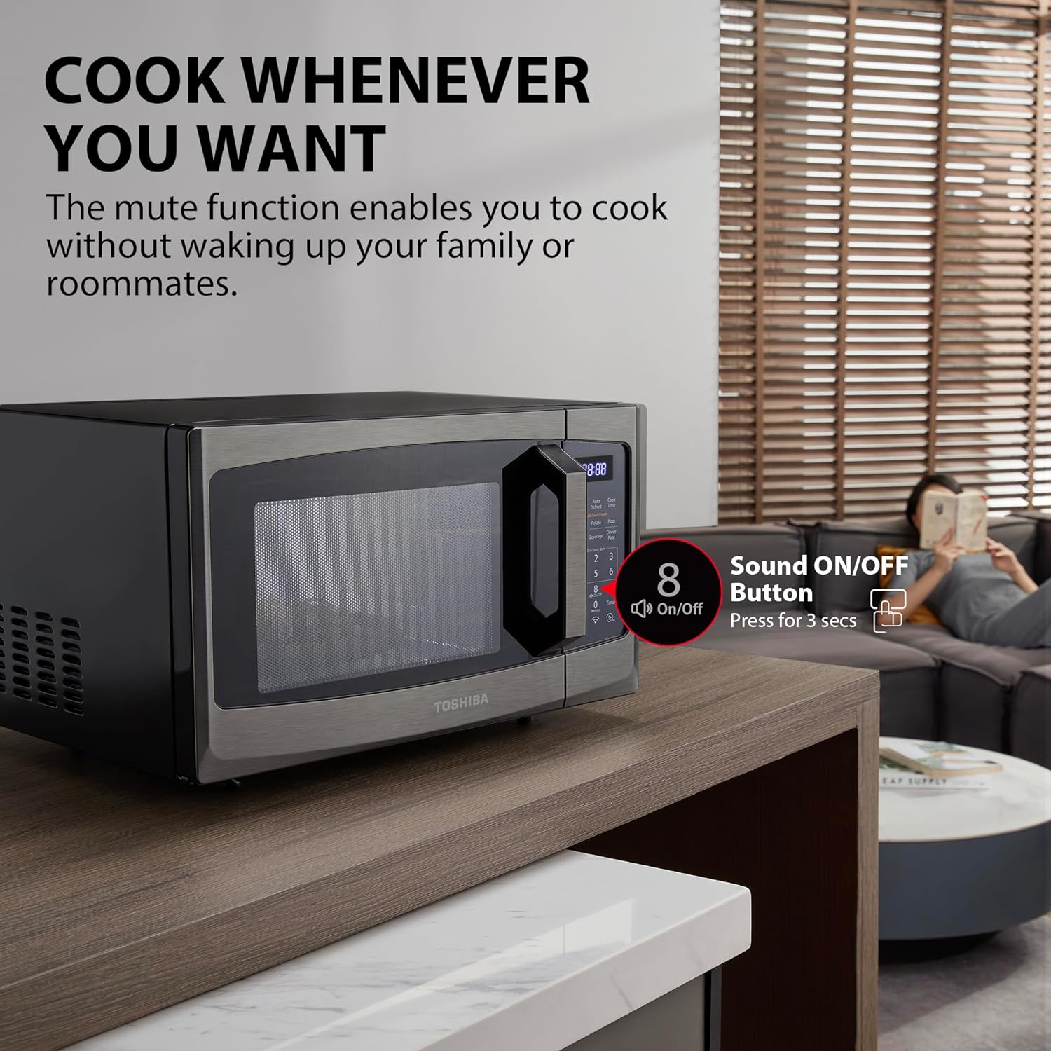 TOSHIBA 4-in-1 ML-EC42P(SS) Countertop Microwave Oven, Smart Sensor, Convection, Air Fryer Combo, Mute Function, Position Memory 13.6" Turntable, 1.5 Cu Ft, 1000W, Silver mysite