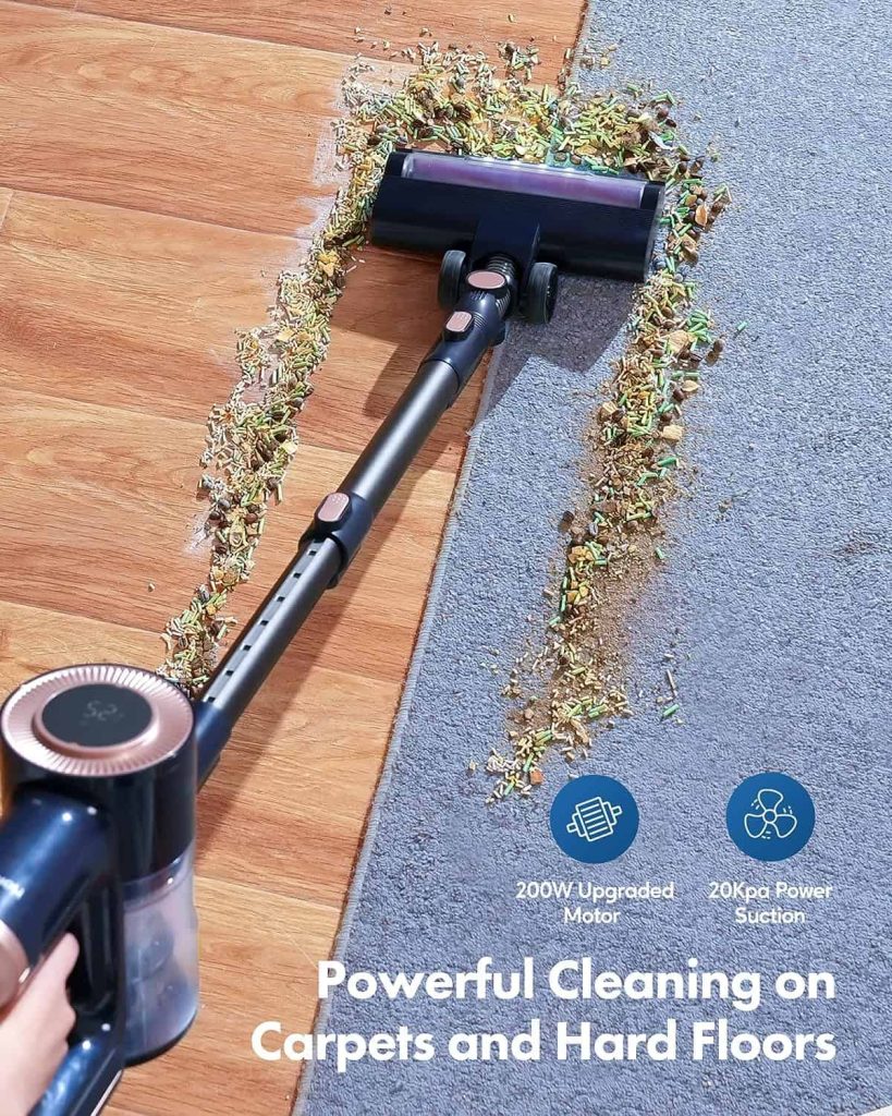 Homeika Cordless Vacuum Cleaner H016, 20Kpa Suction, 200W Motor, 1.5L Capacity, LED Display, Blue pinegardens