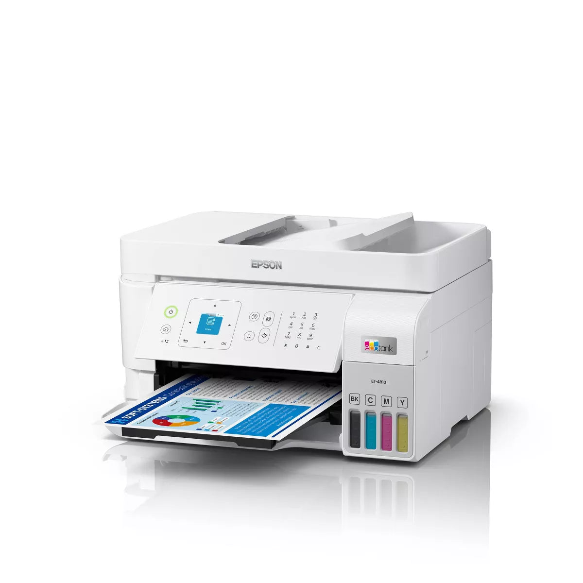 Epson EcoTank ET-4810 All-in-One Color Inkjet Printer Scanner Copier – White pinegardens
