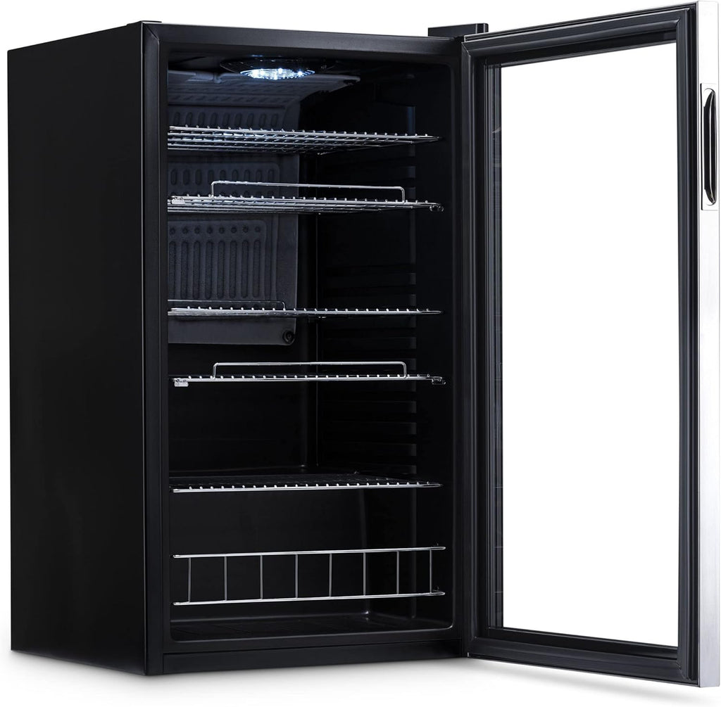 Beverage Refrigerator Cooler | 126 Cans Free Standing with Right Hinge Glass Door | Mini Fridge Beverage Organizer Perfect For Beer, Wine, Soda, And Cooler Drinks mysite