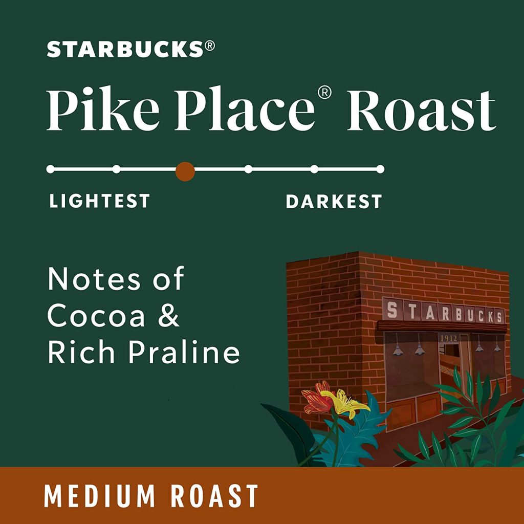 Starbucks Pike Place Roast Medium Coffee K-Cups 96-Count – 100% Arabica, Keurig Compatible pinegardens