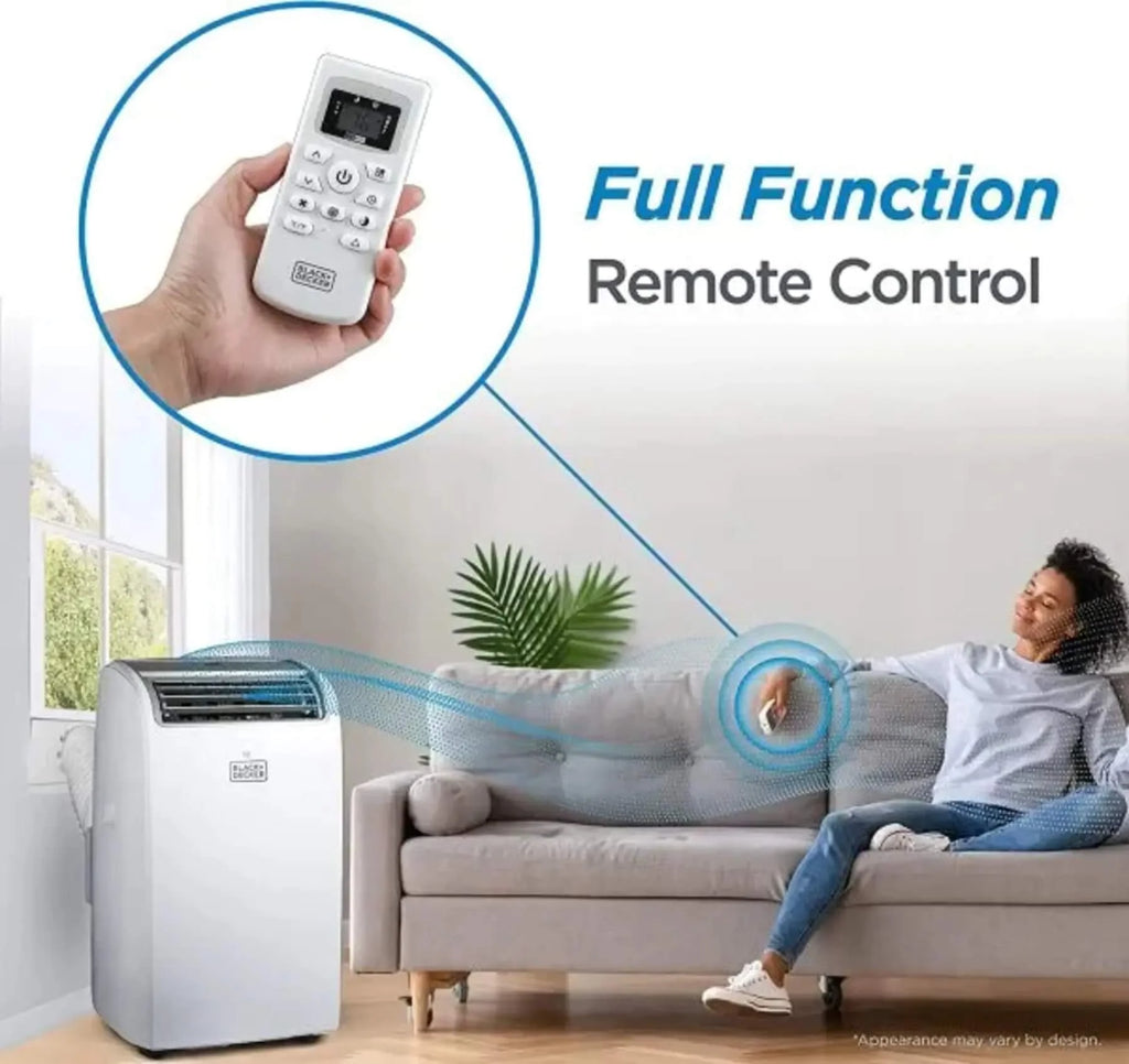 BLACK+DECKER Air Conditioner, 14,000 BTU Air Conditioner Portable for Room up to 700 Sq. Ft. with Remote Control, White pinegardens