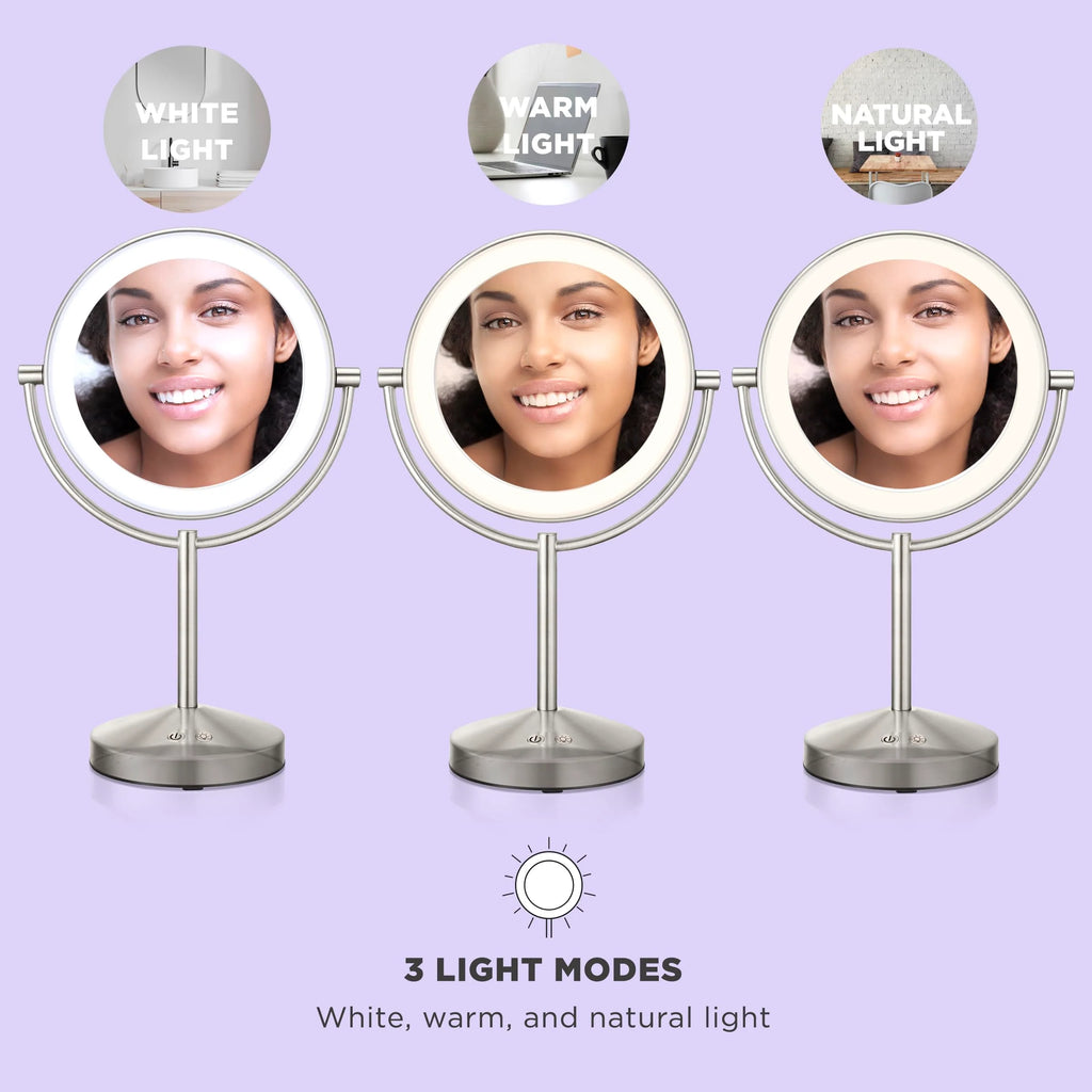 Conair Lighted Makeup Mirror, 1X/10x Magnifying Mirror pinegardens