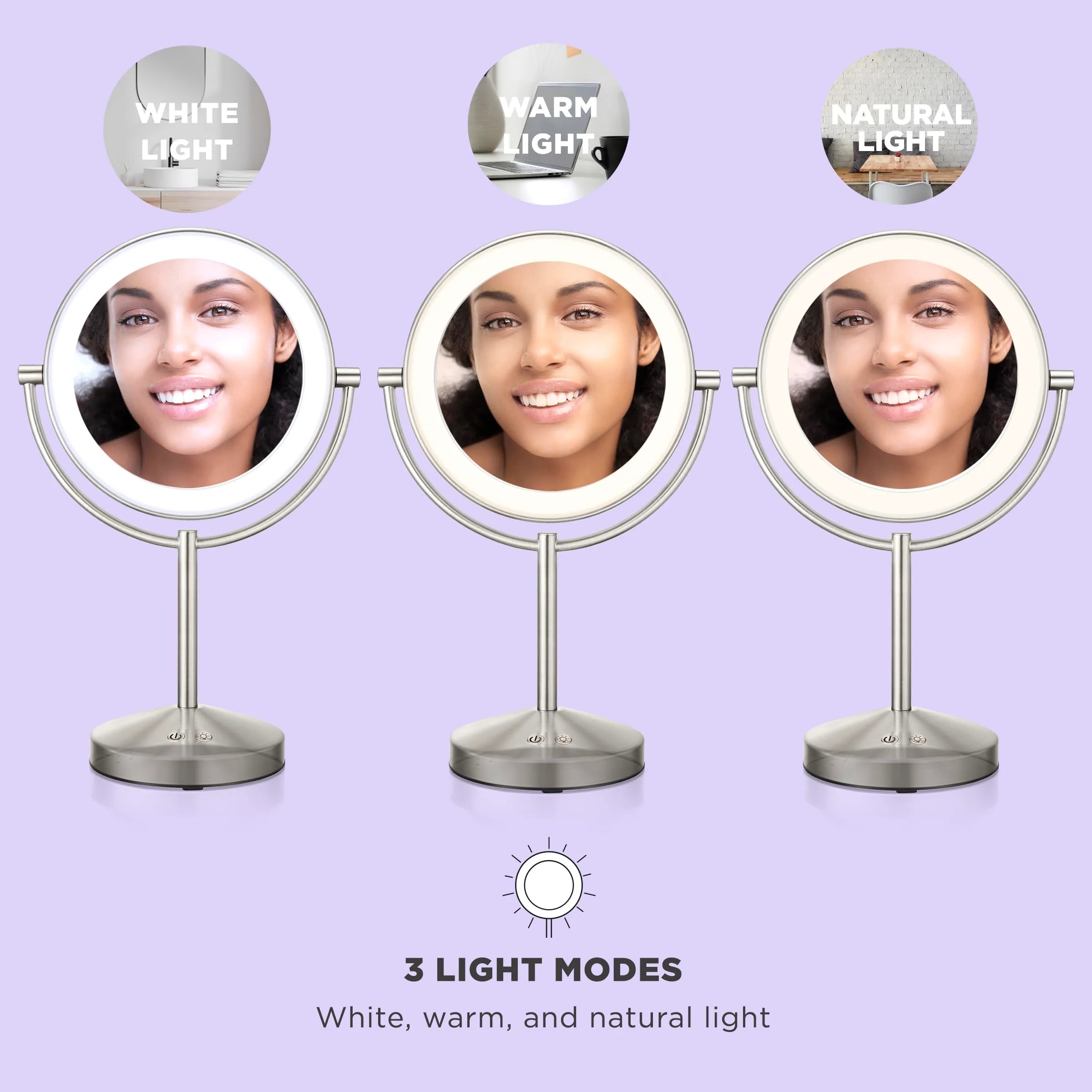 Conair Lighted Makeup Mirror, 1X/10x Magnifying Mirror pinegardens