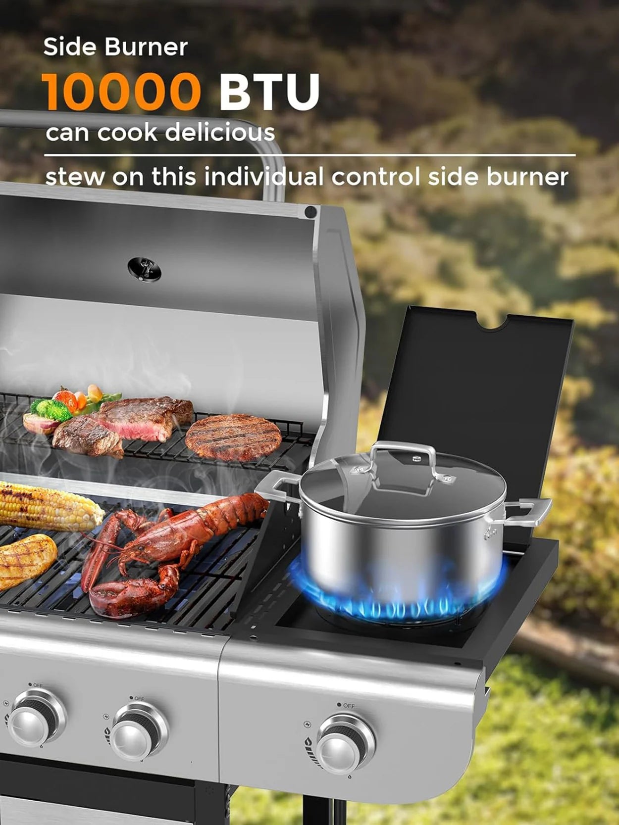 4-Burner BBQ Propane Gas Grill, 44000 BTU mysite