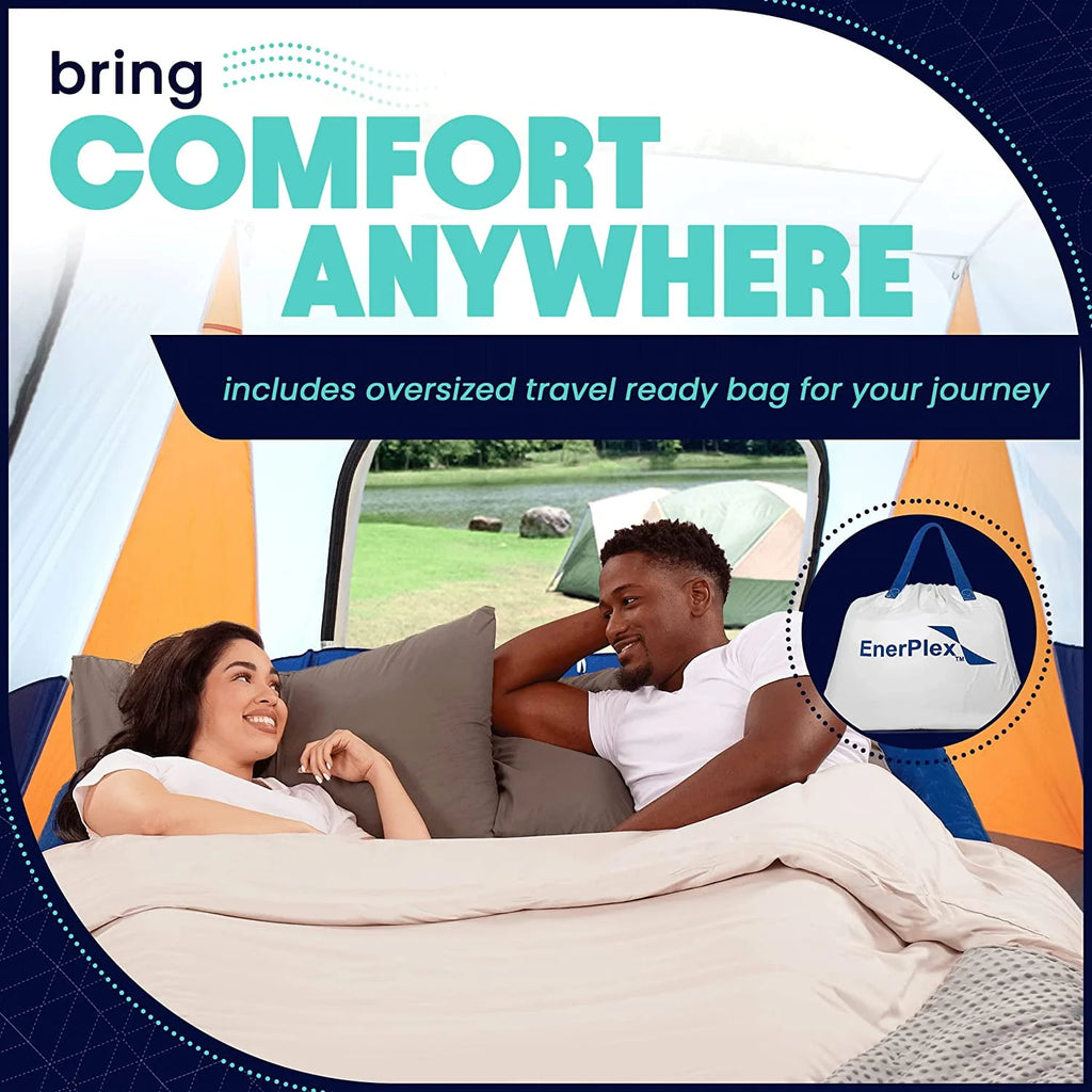 EnerPlex Air Mattress with Built-in Pump - Double Height Inflatable Mattress for Camping, Home & Portable Travel - Queen, 13 Inch  sgtnighsdesigns pinegardens