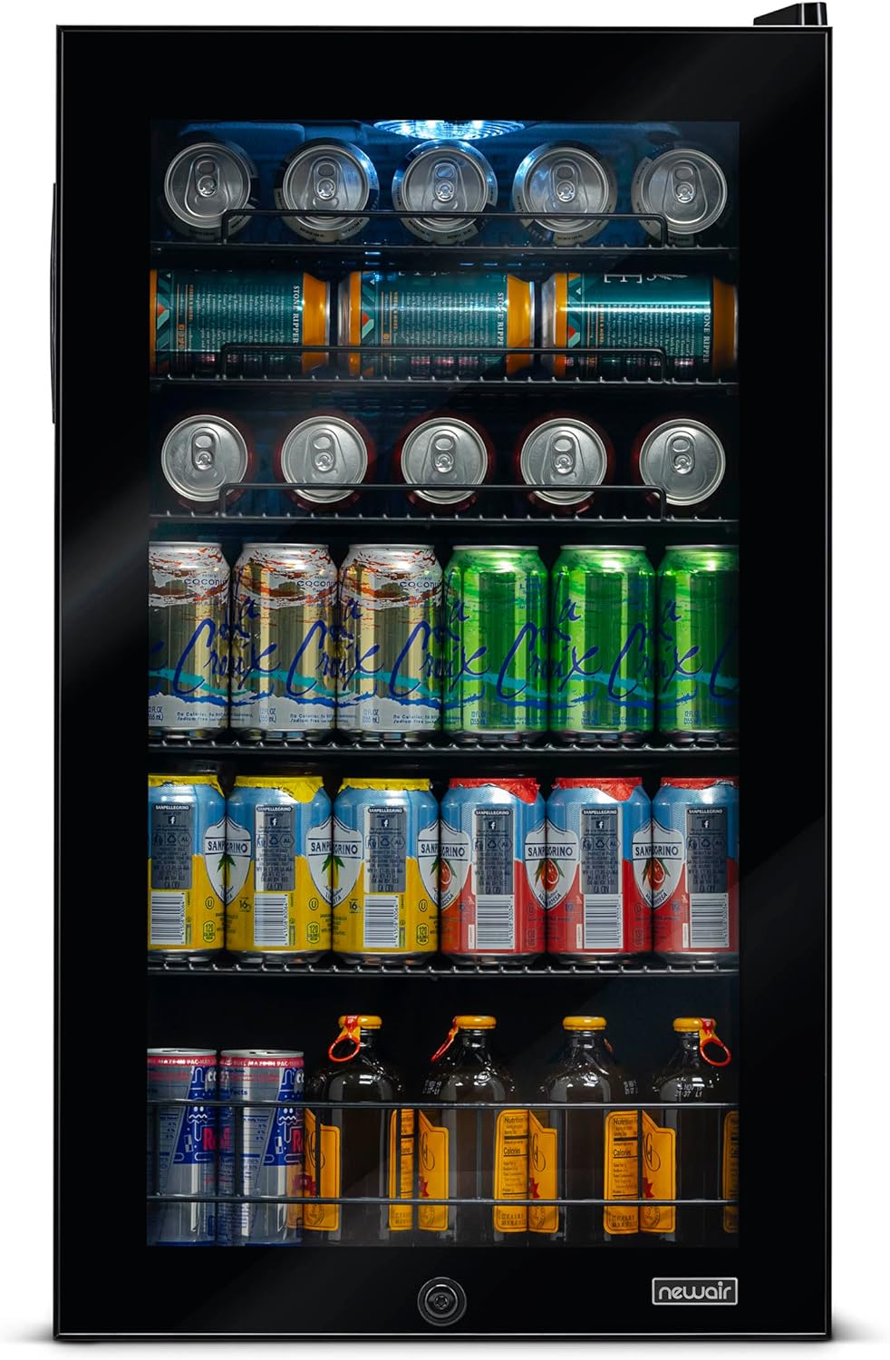 Beverage Refrigerator Cooler | 126 Cans Free Standing with Right Hinge Glass Door | Mini Fridge Beverage Organizer Perfect For Beer, Wine, Soda, And Cooler Drinks mysite