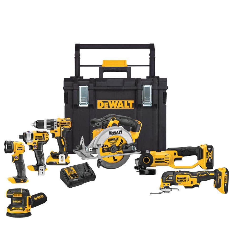 DEWALT 20V MAX Cordless 7 Tool Combo Kit with TOUGHSYSTEM Case, (1) 20V 4.0Ah Battery and (2) 20V 2.0Ah Batteries DCKTS781D2M1 pinegardens
