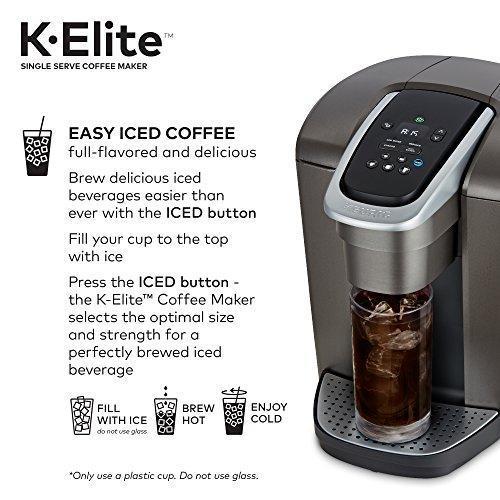 Keurig K-Elite Coffee Maker, Single Serve K-Cup Pod Coffee Brewer, With Iced Coffee Capability, Brushed Slate pinegardens