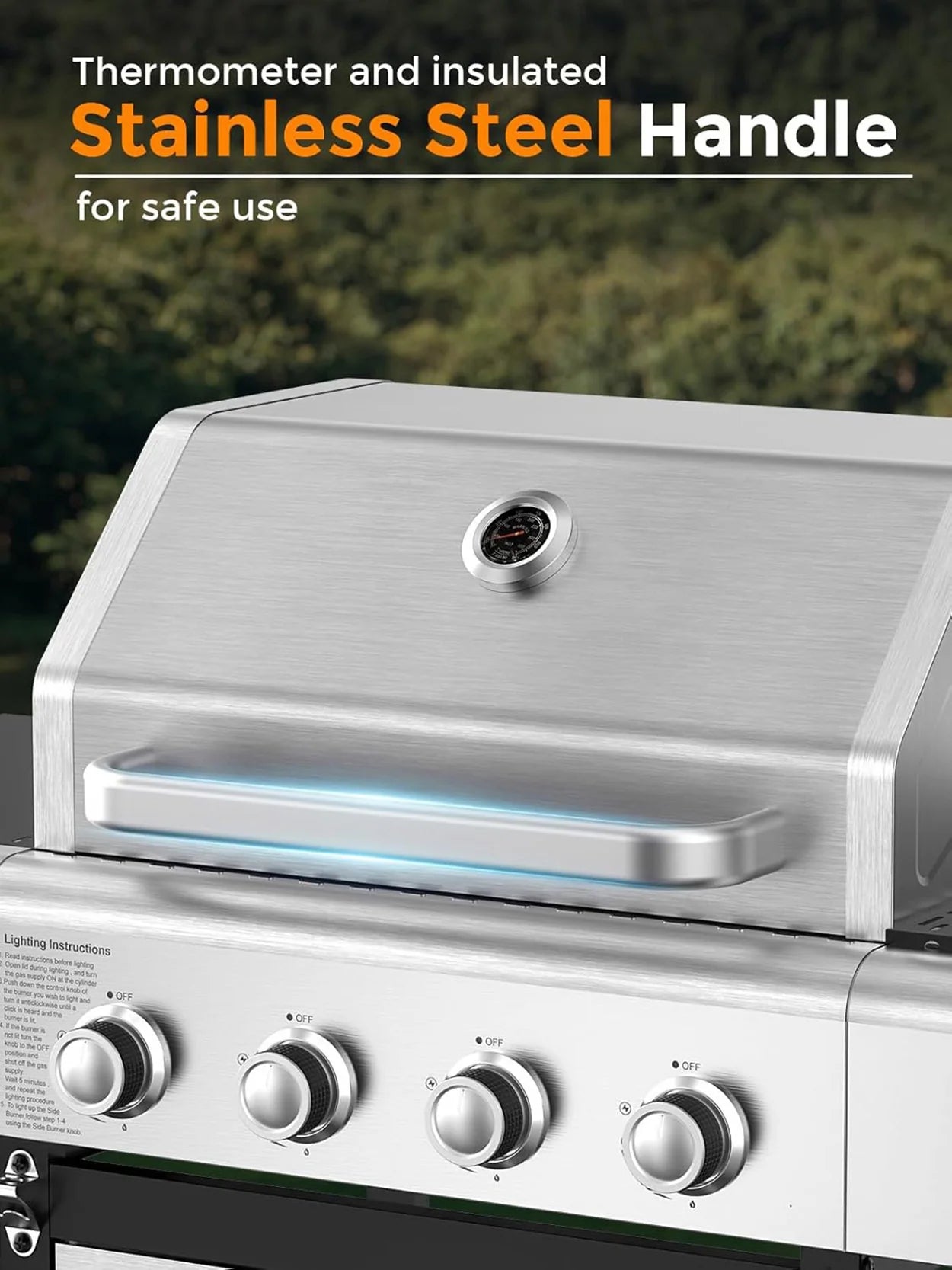 4-Burner BBQ Propane Gas Grill, 44000 BTU mysite