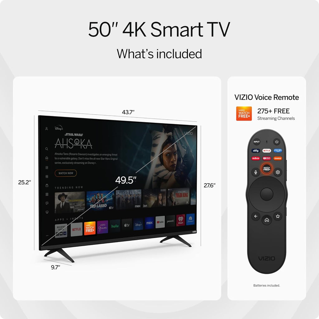 VIZIO 50′′ 4K Resolution HDR Smart TV, Dolby Vision HDR/HDR10+, WiFi 6 – (Renewed) pinegardens