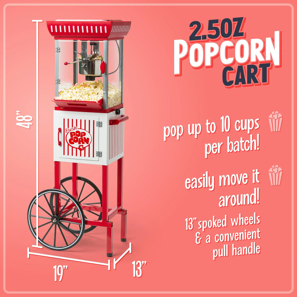 Nostalgia Popcorn Maker Machine With 2.5 Oz Kettle pinegardens