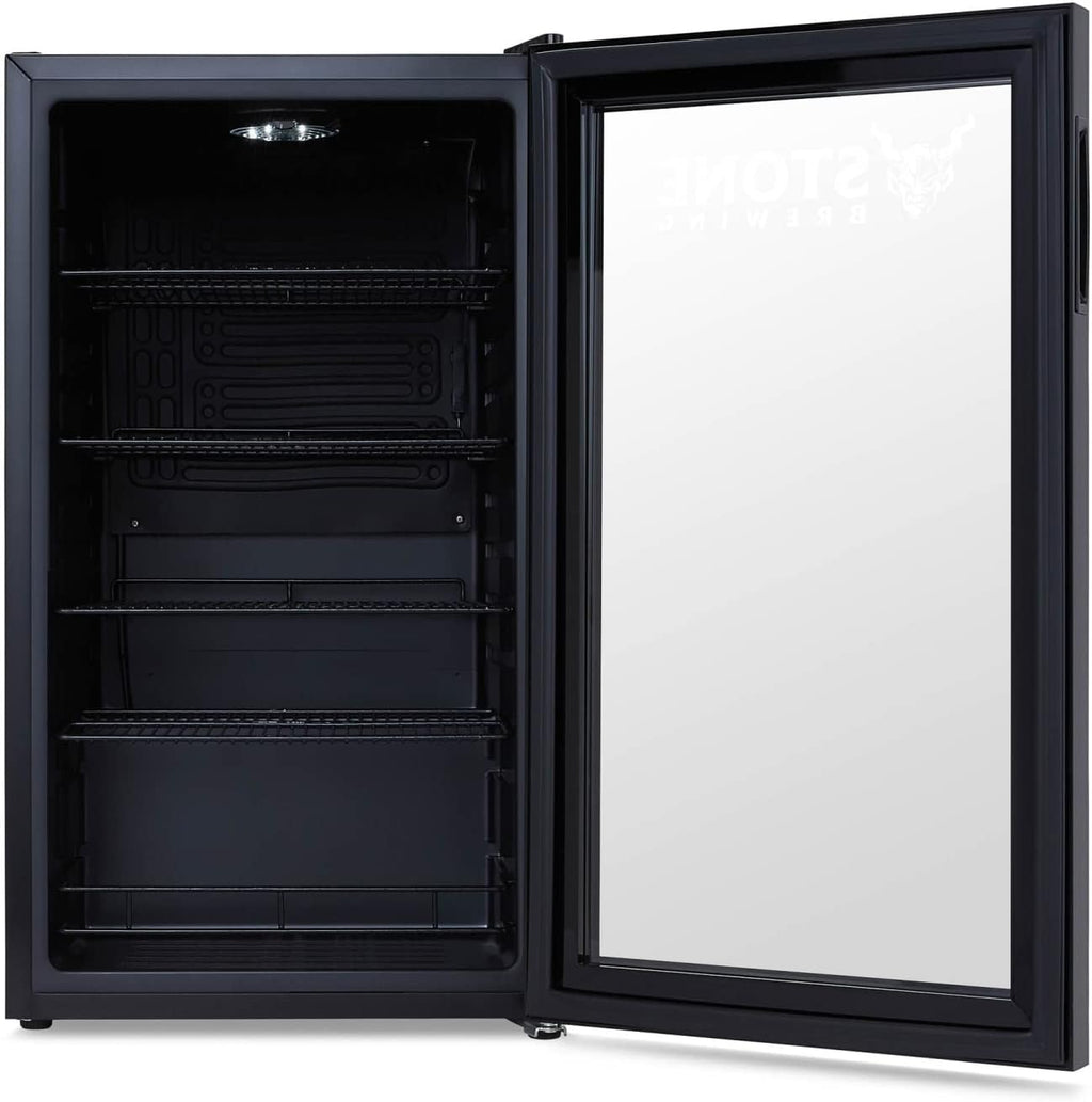 Beverage Refrigerator Cooler | 126 Cans Free Standing with Right Hinge Glass Door | Mini Fridge Beverage Organizer Perfect For Beer, Wine, Soda, And Cooler Drinks mysite