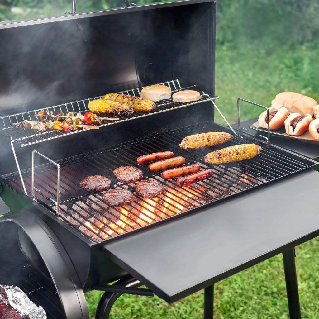 Royal Gourmet 30" BBQ Charcoal Grill and Offset Smoker pinegardens