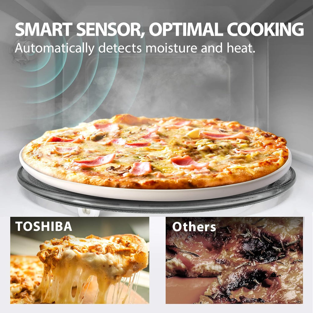 TOSHIBA 4-in-1 ML-EC42P(SS) Countertop Microwave Oven, Smart Sensor, Convection, Air Fryer Combo, Mute Function, Position Memory 13.6" Turntable, 1.5 Cu Ft, 1000W, Silver mysite