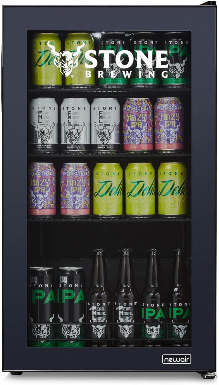 Beverage Refrigerator Cooler | 126 Cans Free Standing with Right Hinge Glass Door | Mini Fridge Beverage Organizer Perfect For Beer, Wine, Soda, And Cooler Drinks mysite