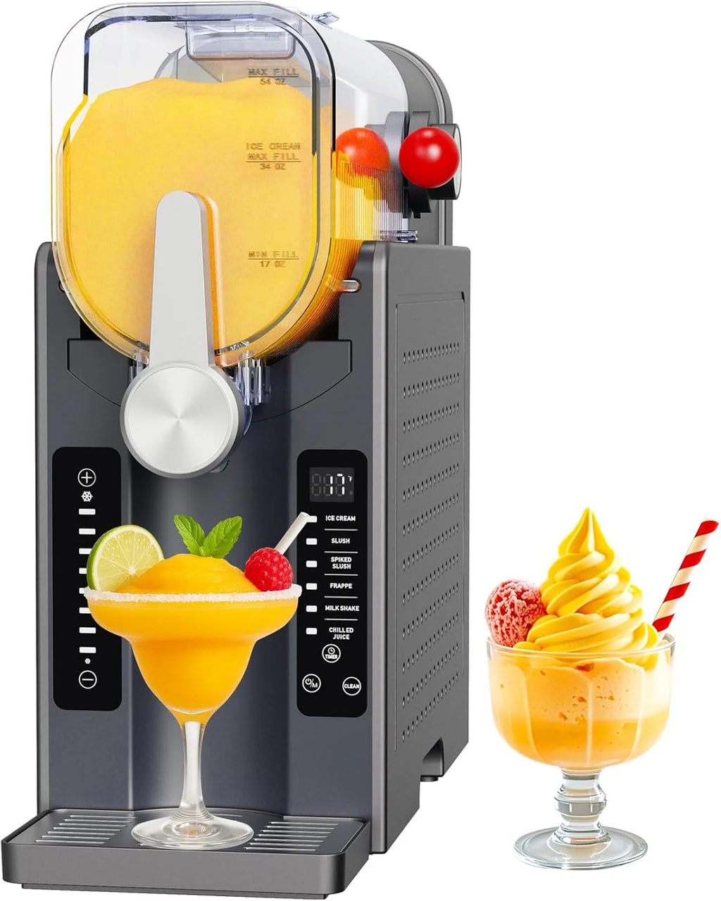 Slushie Machine: No Ice Needed All-in-One Slushy Maker for Home, Real-Time Temp Display, Auto-Clean, 6 Preset | Frozen Margaritas, Cocktails, Frappés, Ice Cream, Smoothies, Milkshakes,Summer Parties mysite