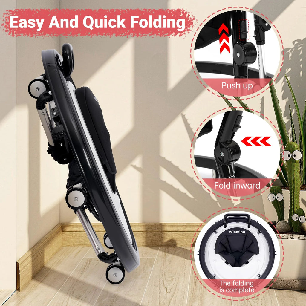 Wismind Foldable Music and Lights Baby Walker pinegardens