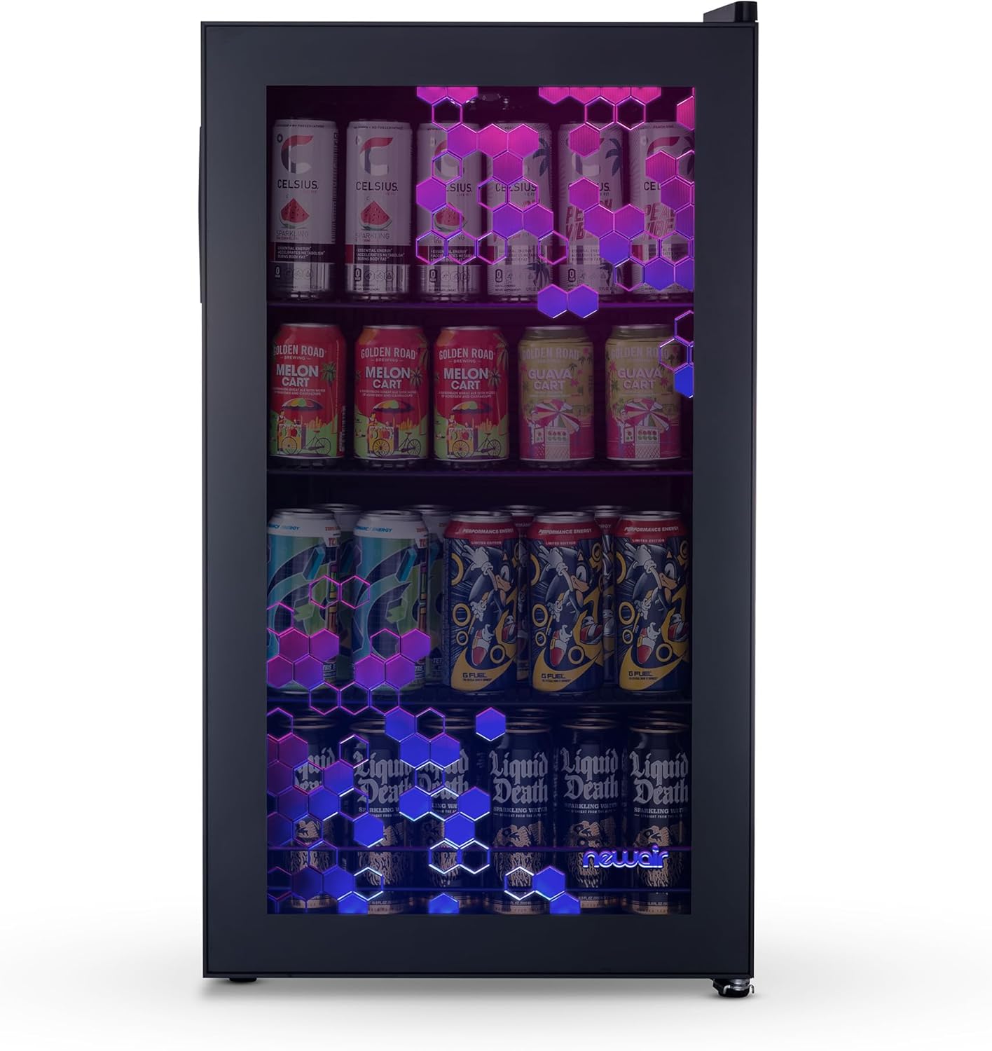 Beverage Refrigerator Cooler | 126 Cans Free Standing with Right Hinge Glass Door | Mini Fridge Beverage Organizer Perfect For Beer, Wine, Soda, And Cooler Drinks mysite
