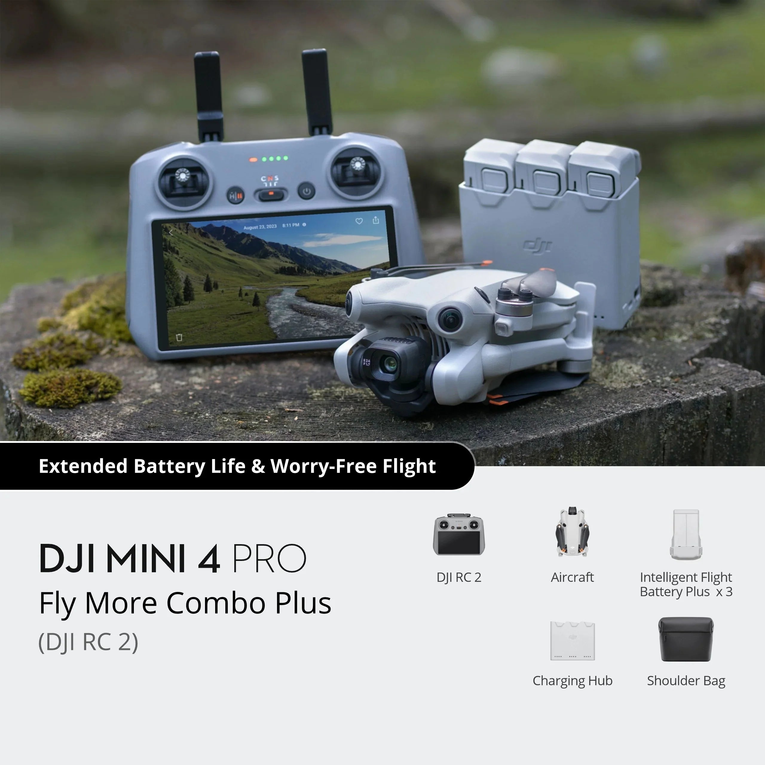 DJI Mini 4 Pro Fly More Combo with DJI RC 2 Controller pinegardens