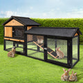 Extra Large Wooden Outdoor Chicken Coop Rabbit Hutch with Run - i.Pet pinegardens
