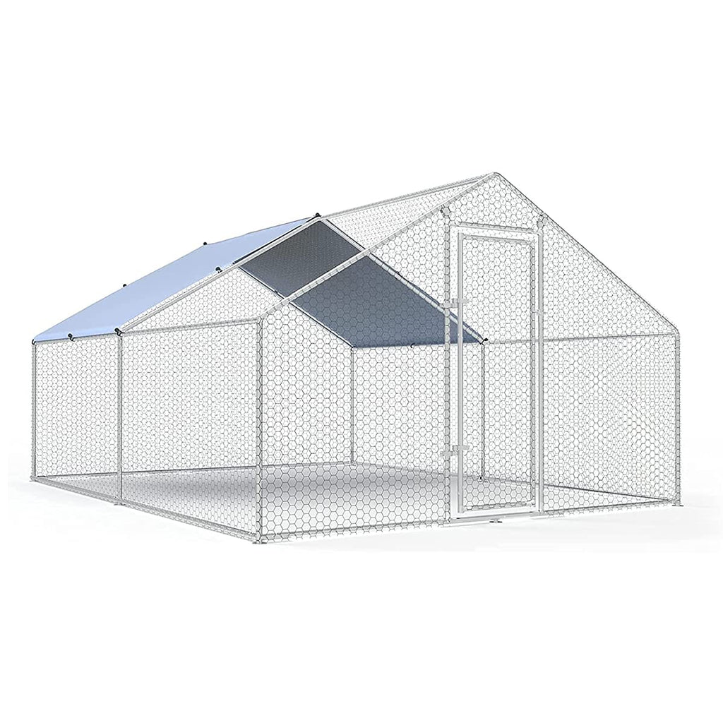 Large Metal Chicken Coop Walk-in Poultry Cage pinegardens