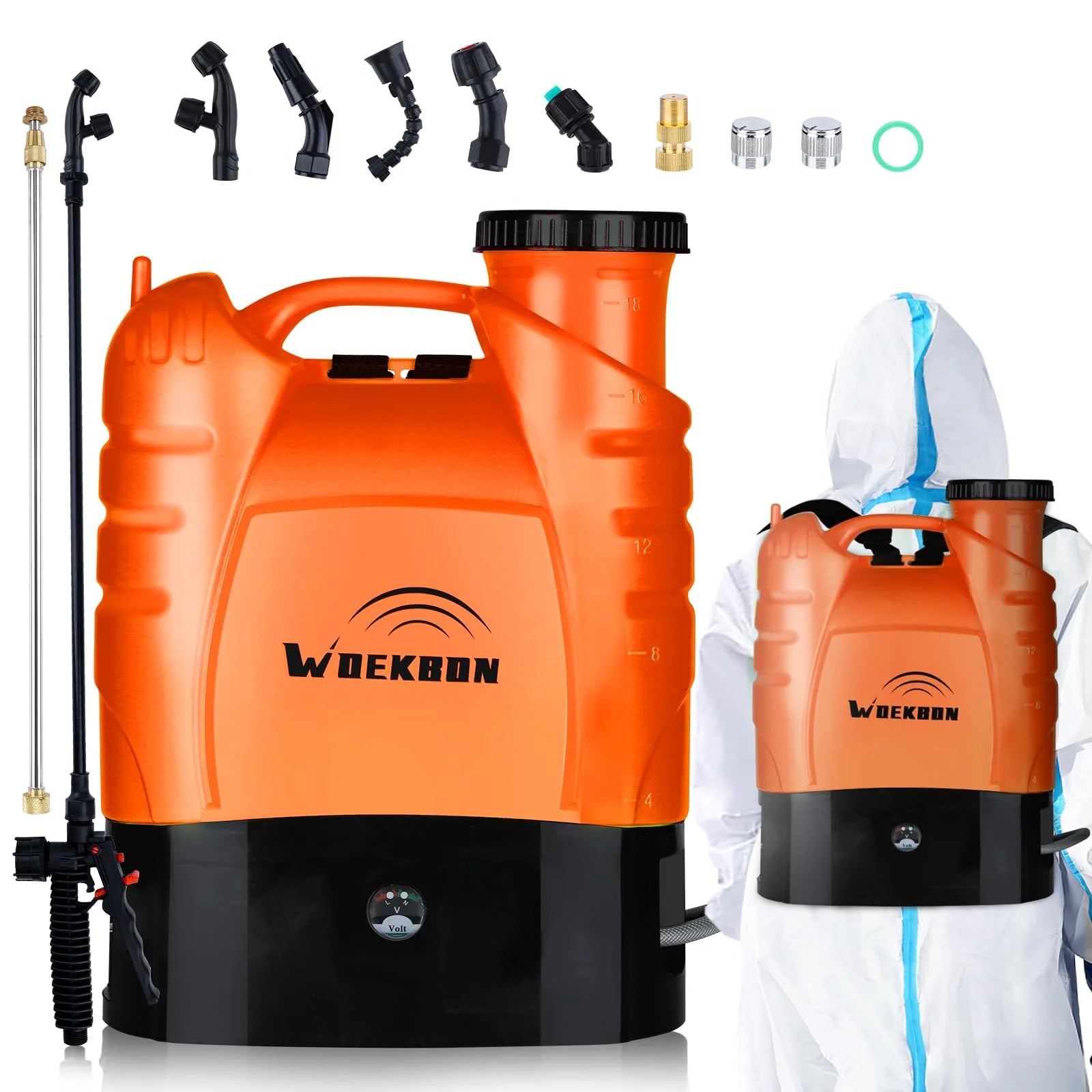 WOEKBON 4 Gallon Electric Garden Pump Sprayer pinegardens