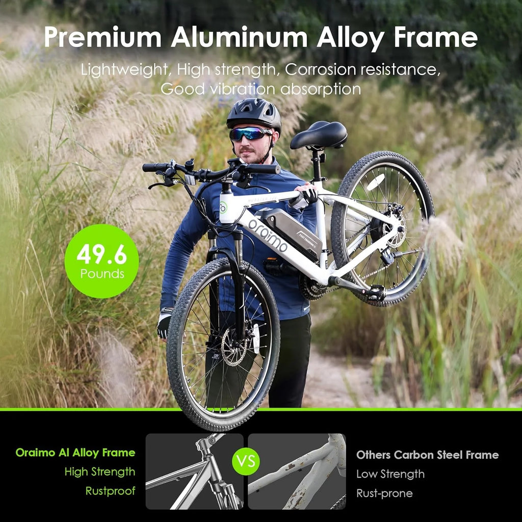 Adult Electric Bike, 350W BAFANG Motor (500W Peak), 4A 3H Fast Charging, 468Wh Li-Ion Battery, 21 Speed Gears, Air Saddle, 45 Miles 20 MPH 26" Mountain Bike Electric Bike, ANSI/CAN/UL2849 Compliant pinegardens
