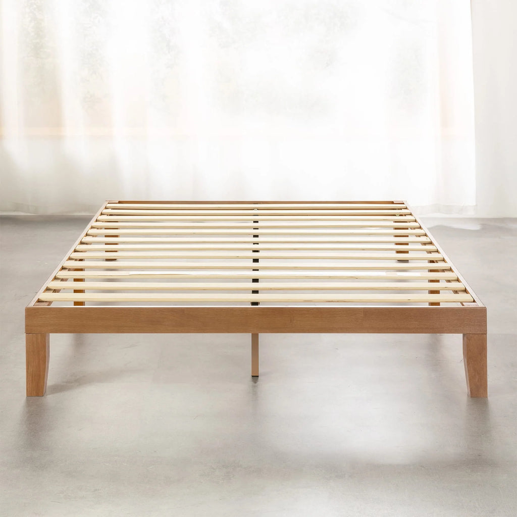Mellow 12 Inch Solid Wood Platform Bed with Wooden Slats pinegardens