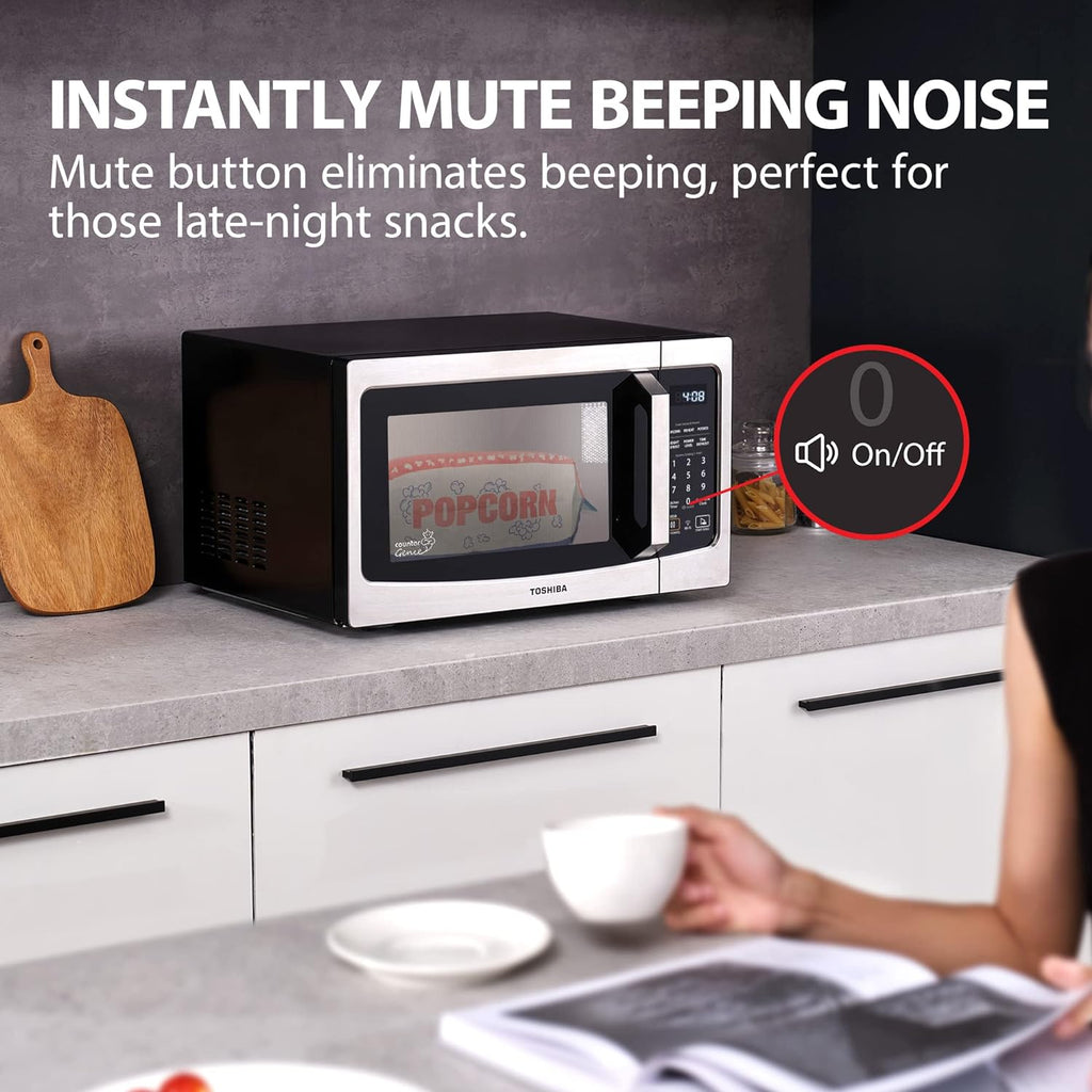 TOSHIBA 4-in-1 ML-EC42P(SS) Countertop Microwave Oven, Smart Sensor, Convection, Air Fryer Combo, Mute Function, Position Memory 13.6" Turntable, 1.5 Cu Ft, 1000W, Silver mysite