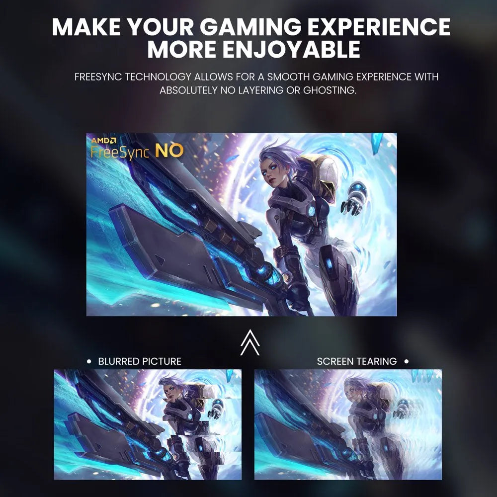 CRUA 24" 180Hz Curved Gaming Monitor - FHD 1080P Frameless Computer Monitor, AMD Freesync, Low Motion Blur,Dp&Hdmi Port, Black mysite