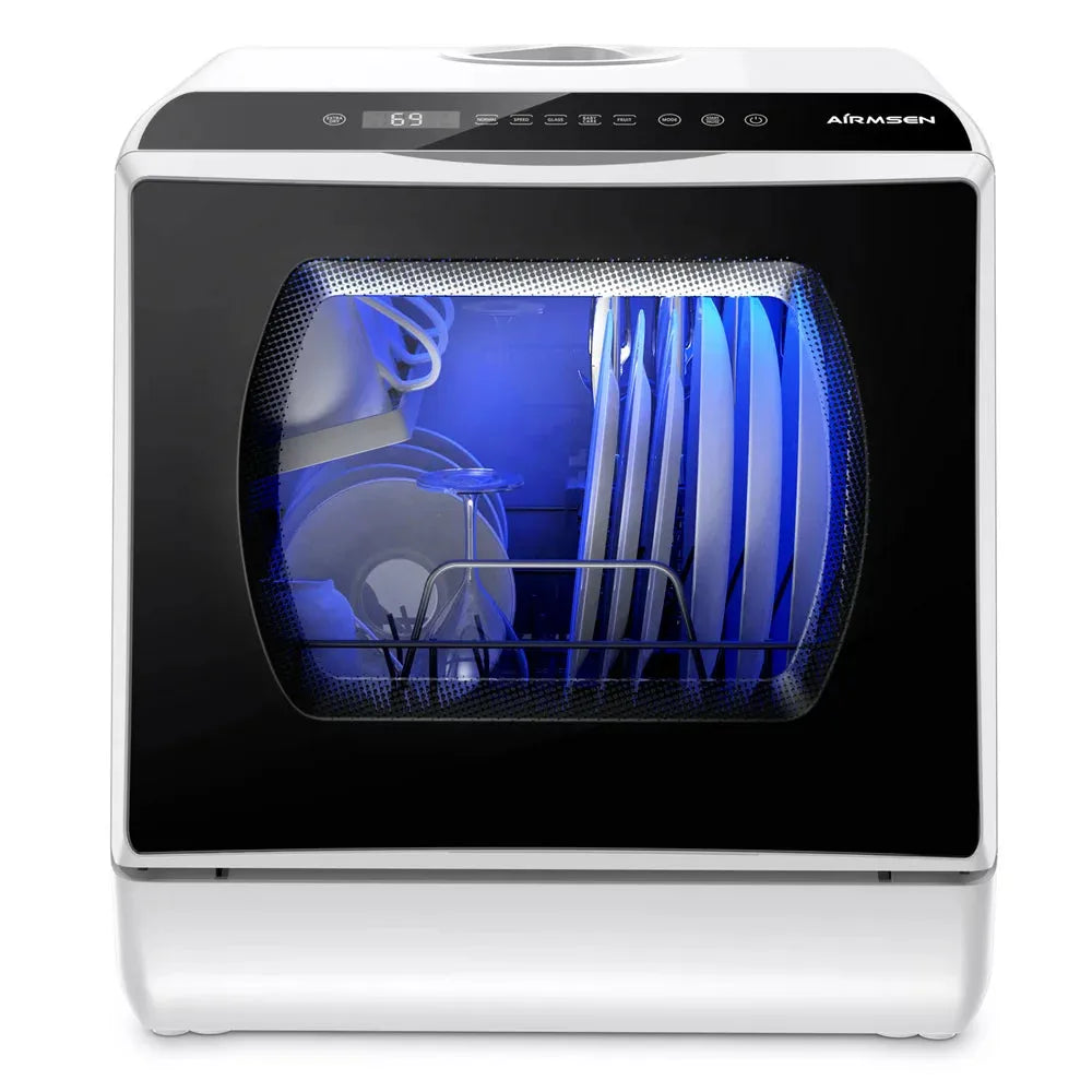 Portable Countertop Dishwasher with 5-Liter Built-In Water Tank and Air-Dry Function, 5 Washing Programs mysite