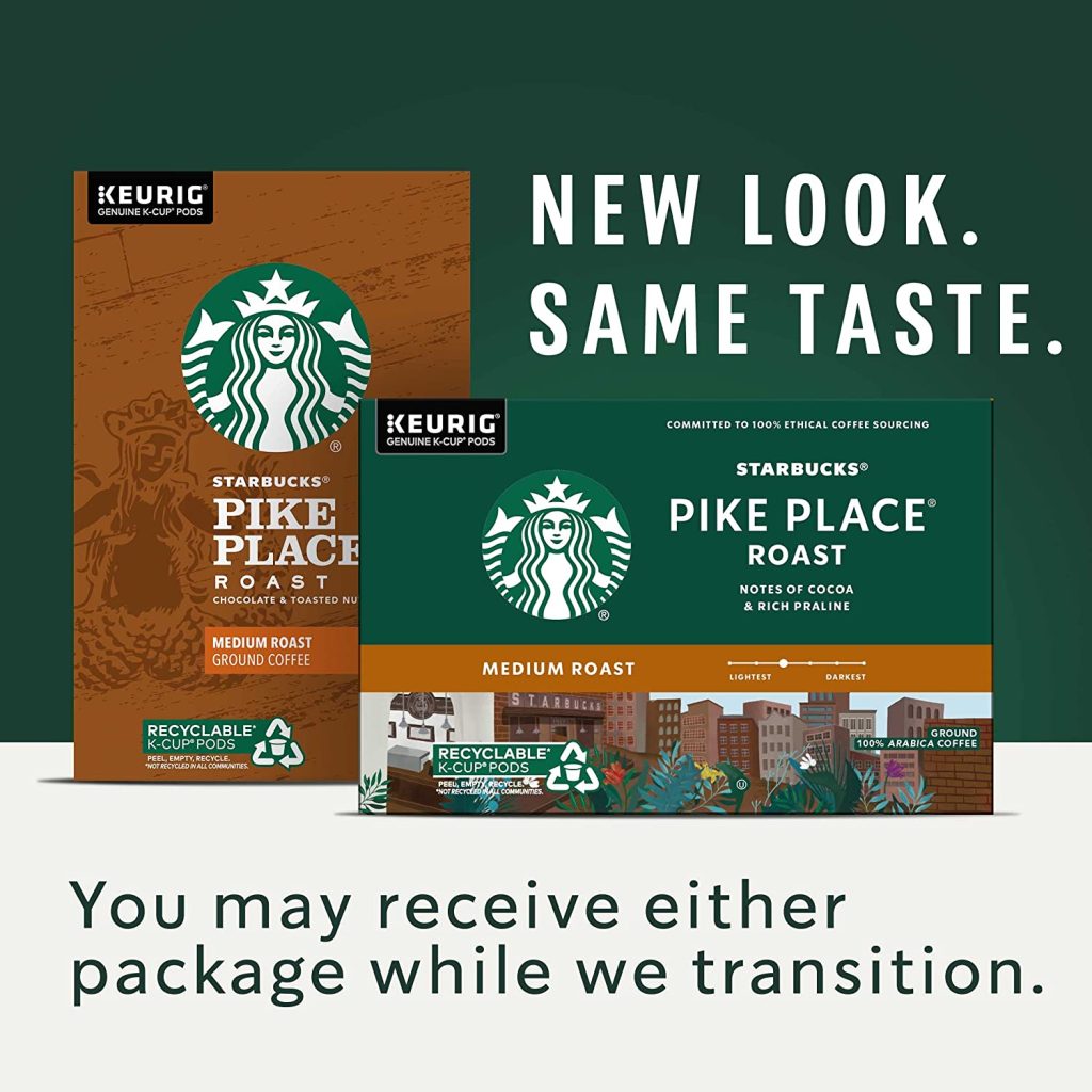 Starbucks Pike Place Roast Medium Coffee K-Cups 96-Count – 100% Arabica, Keurig Compatible pinegardens