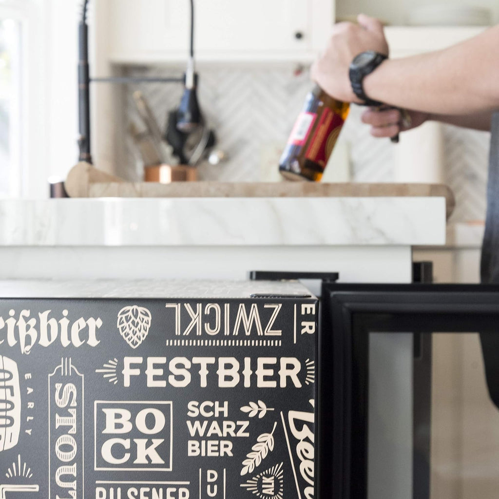 Beverage Refrigerator Cooler | 126 Cans Free Standing with Right Hinge Glass Door | Mini Fridge Beverage Organizer Perfect For Beer, Wine, Soda, And Cooler Drinks mysite
