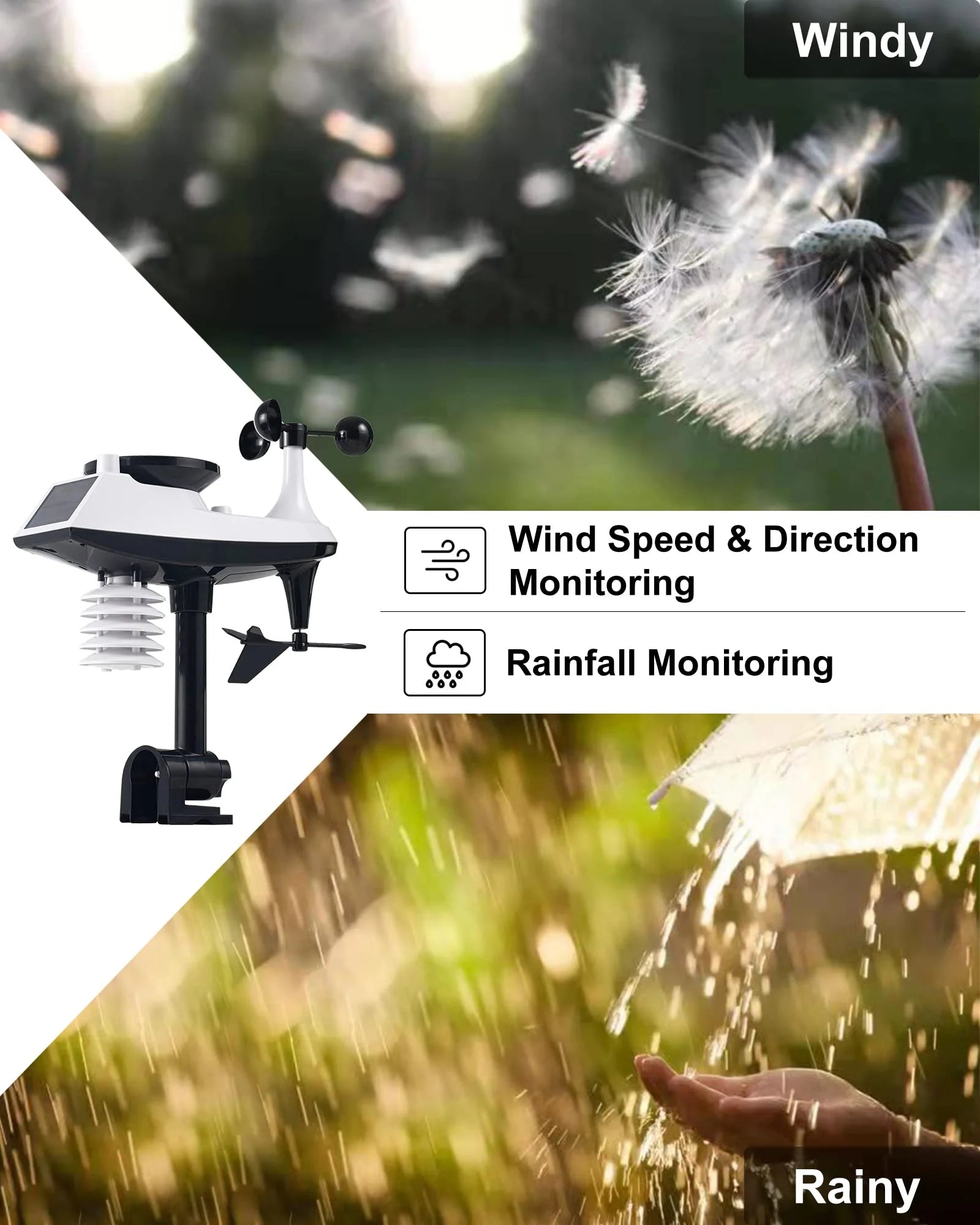 Professional Weather Station Wireless Indoor Outdoor Thermometer pinegardens