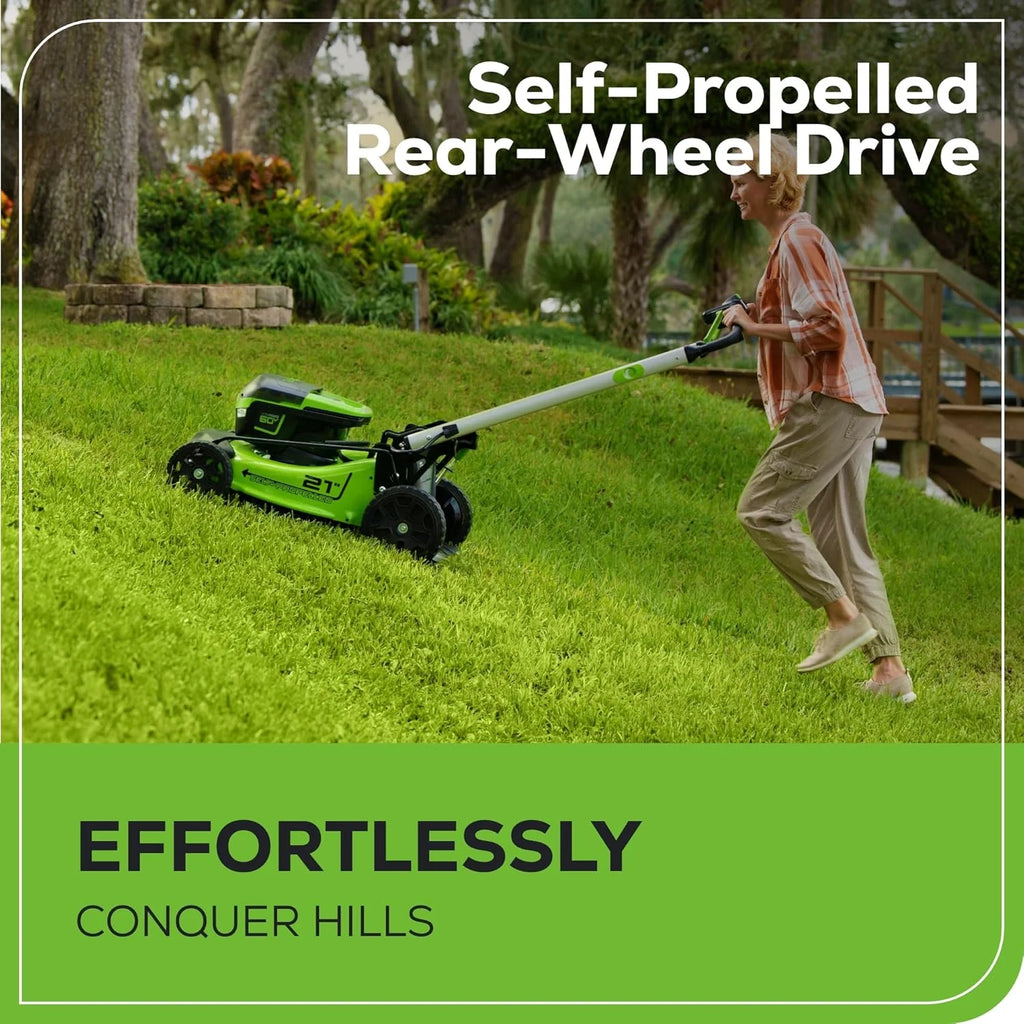 Greenworks 60V 21” Cordless Lawn Mower pinegardens