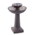 Smart Solar Riverstone 2-Tier Solar Fountain, Brown – Easy Install, No Wiring, 6-Hour Runtime, GFRC Construction mysite