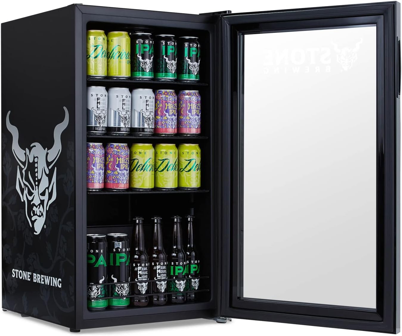 Beverage Refrigerator Cooler | 126 Cans Free Standing with Right Hinge Glass Door | Mini Fridge Beverage Organizer Perfect For Beer, Wine, Soda, And Cooler Drinks mysite