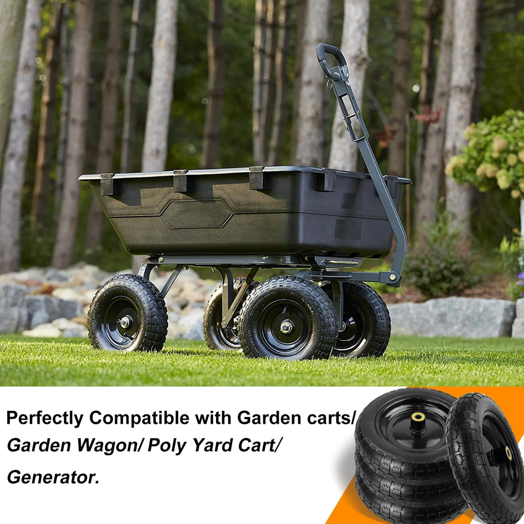 Pontuss 13" Flat Free Wheels Replacement for GOR Garden Cart pinegardens
