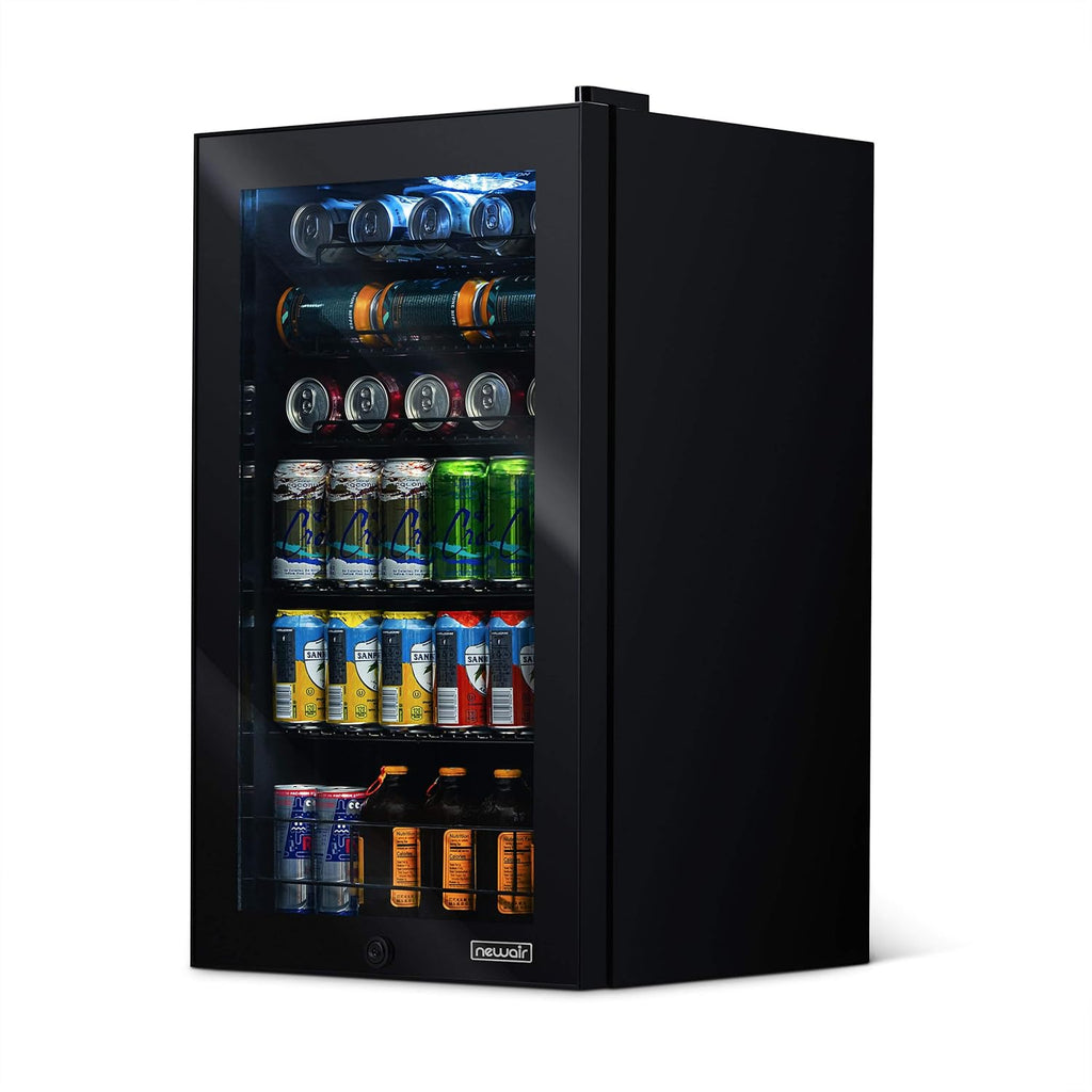 Beverage Refrigerator Cooler | 126 Cans Free Standing with Right Hinge Glass Door | Mini Fridge Beverage Organizer Perfect For Beer, Wine, Soda, And Cooler Drinks mysite
