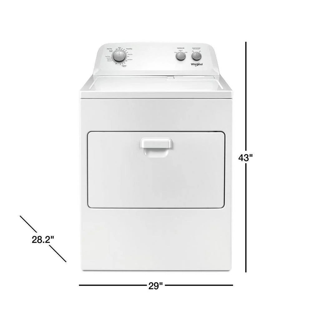 Whirlpool 7.0 cu. ft. electric clothes dryer, AutoDry™ system, Wrinkle Shield™, white (2025 model year) pinegardens