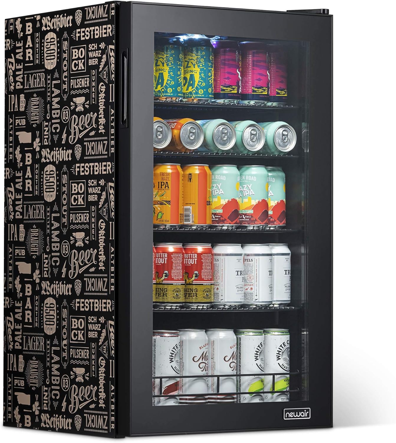 Beverage Refrigerator Cooler | 126 Cans Free Standing with Right Hinge Glass Door | Mini Fridge Beverage Organizer Perfect For Beer, Wine, Soda, And Cooler Drinks mysite