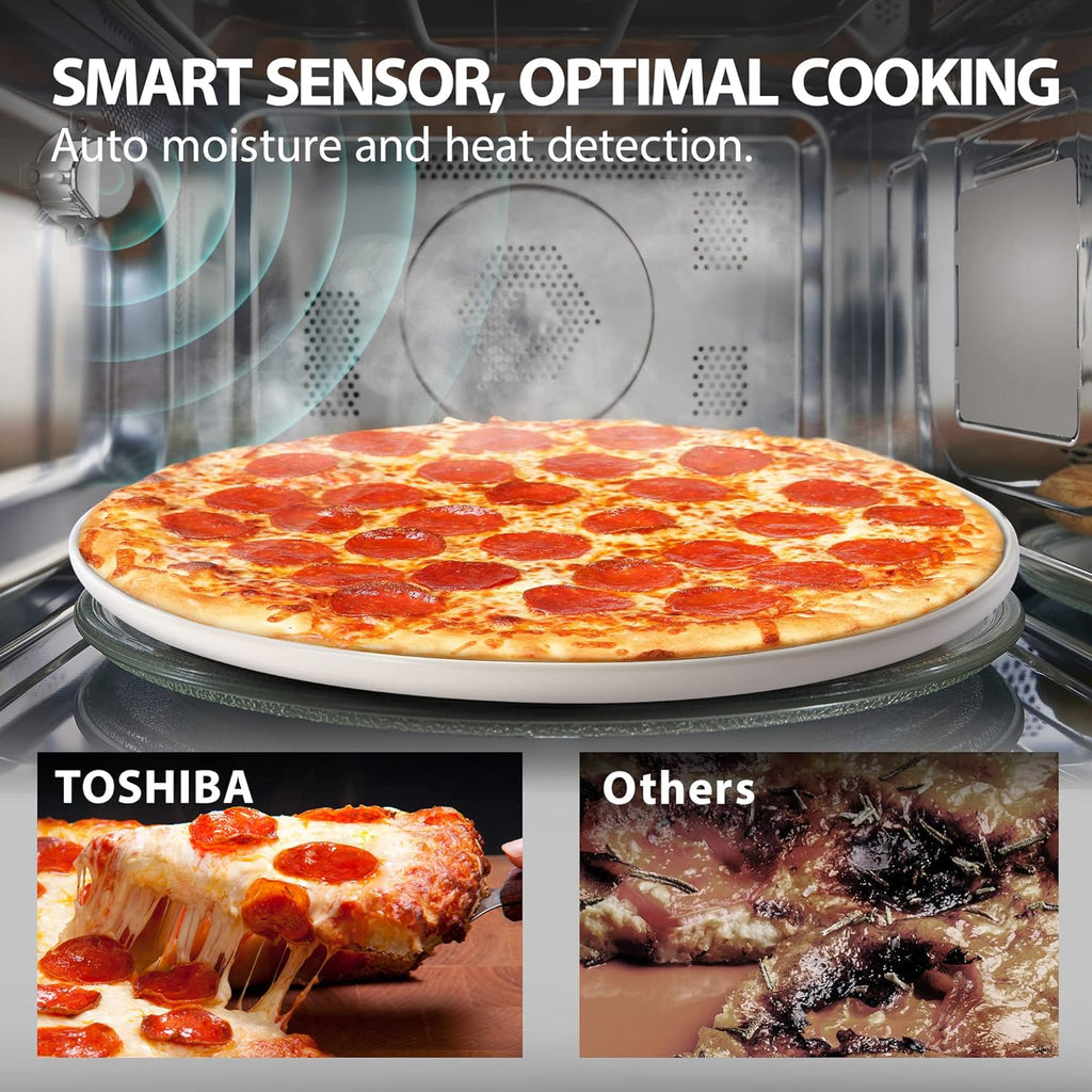 TOSHIBA 4-in-1 ML-EC42P(SS) Countertop Microwave Oven, Smart Sensor, Convection, Air Fryer Combo, Mute Function, Position Memory 13.6" Turntable, 1.5 Cu Ft, 1000W, Silver mysite