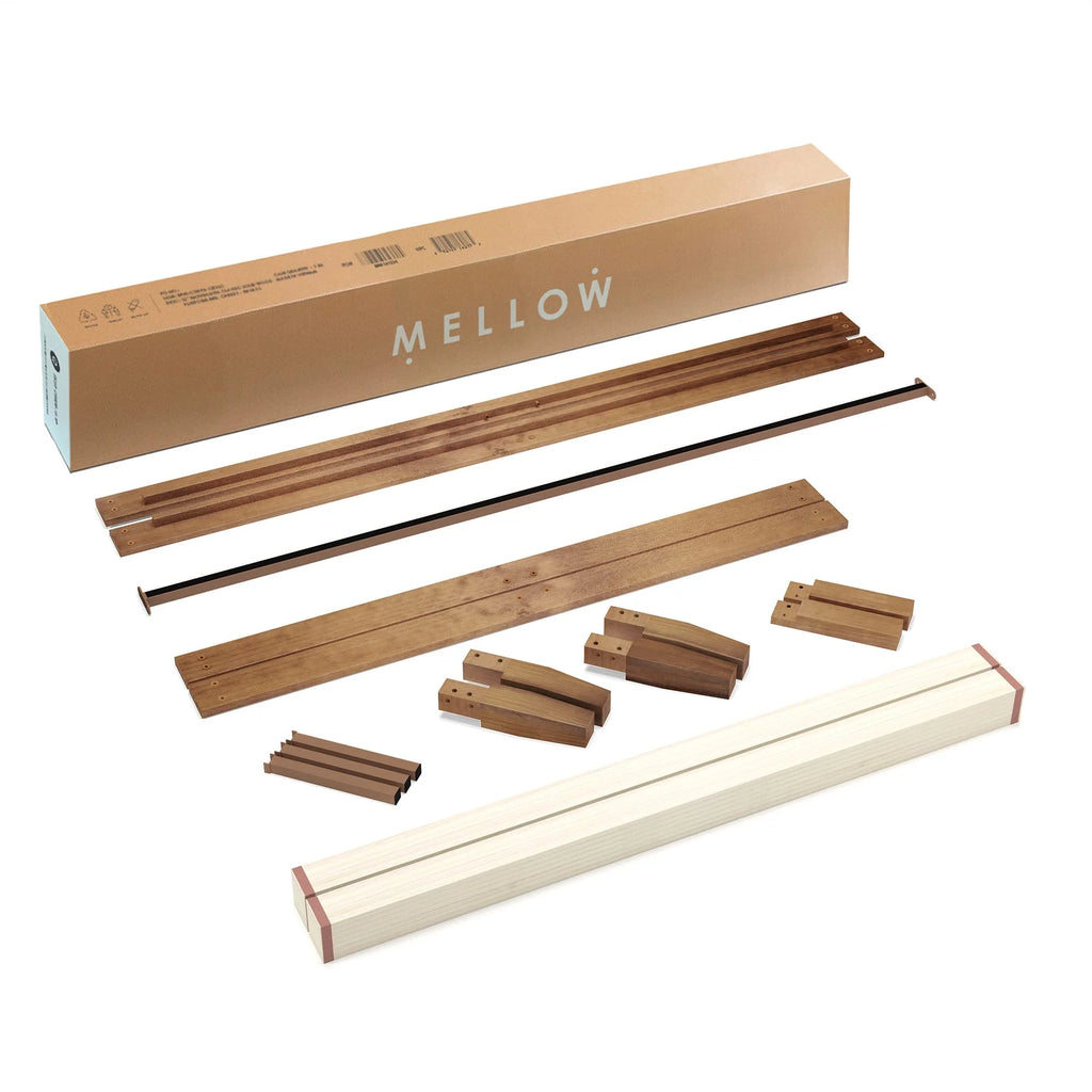 Mellow 12 Inch Solid Wood Platform Bed with Wooden Slats pinegardens